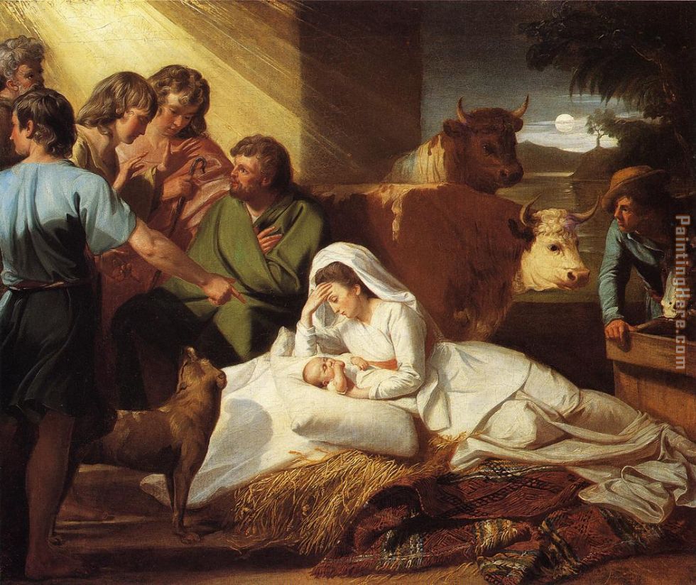 The Nativity painting - John Singleton Copley The Nativity art painting